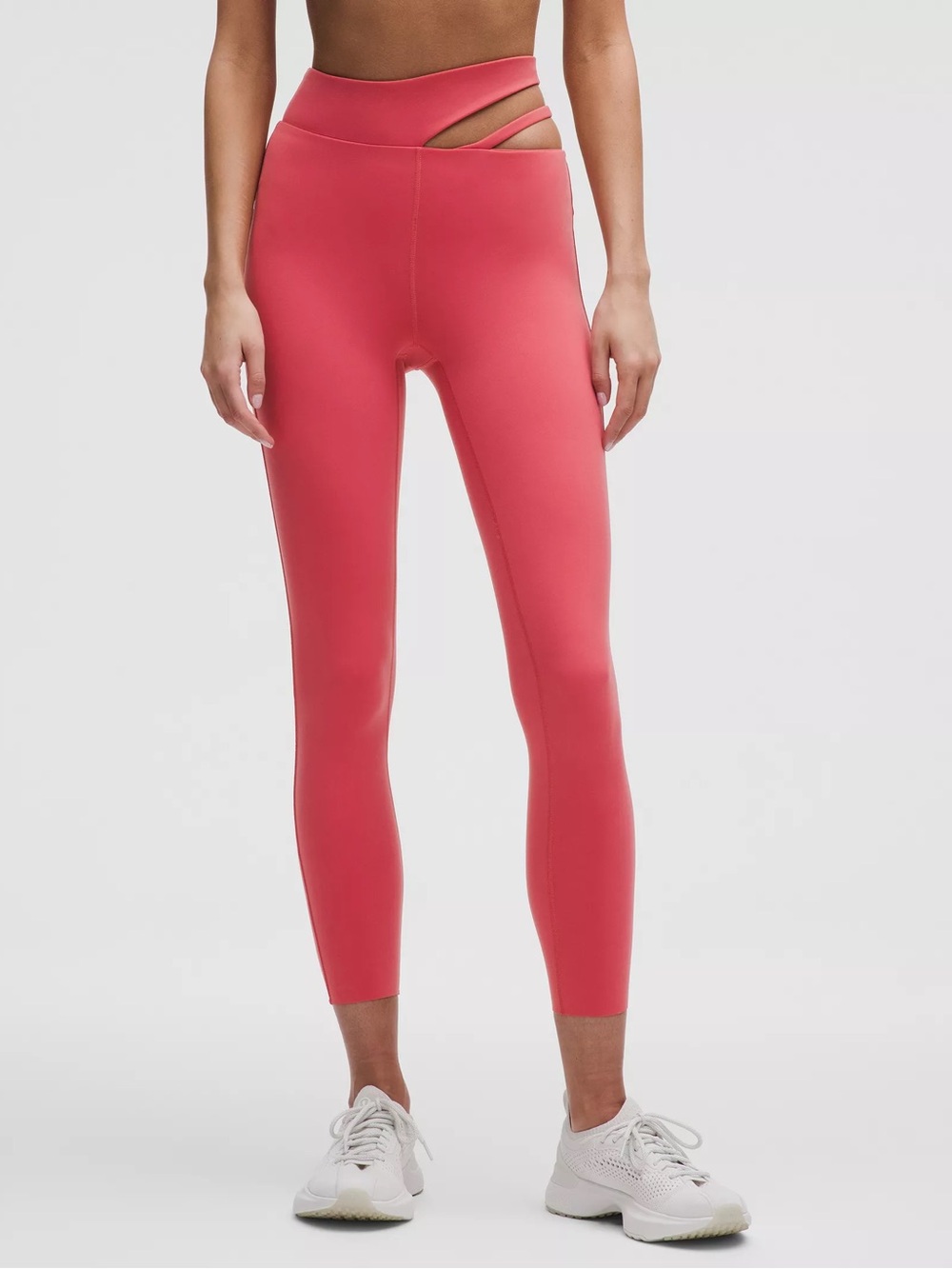 lululemon athletica Coral Pink High-Rise Cutout Leggings